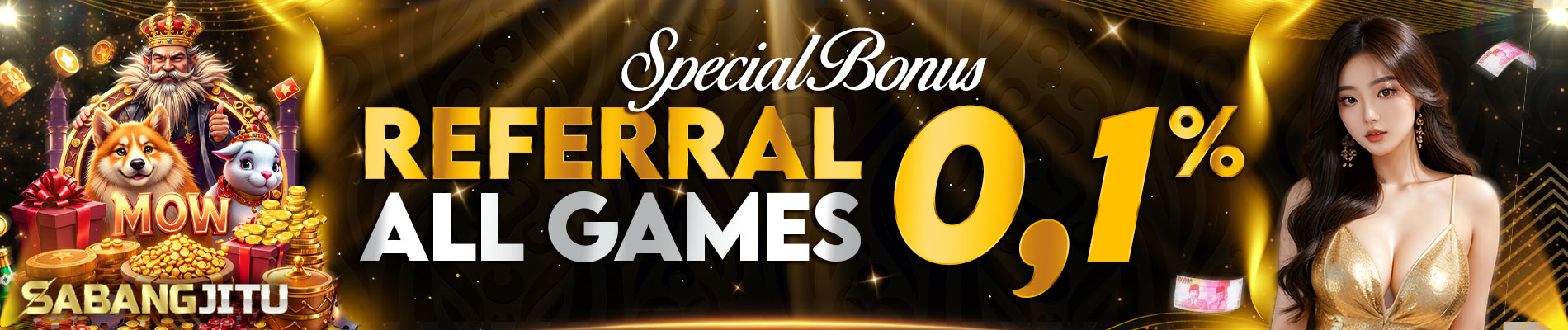 SABANGJITU - Bonus Referral All Games 0.1%